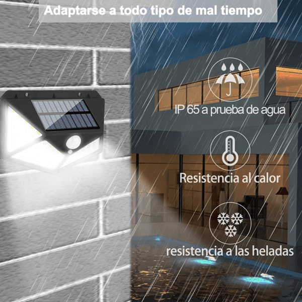 Lampara Solar Exterior 100 Luces Cl100 - Imagen 2