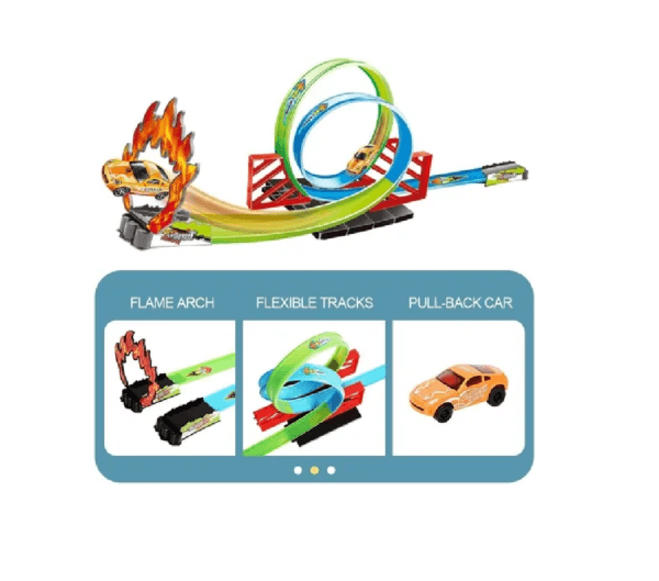 Pista De Carro Juego De Carrera Fuego 15 Pcs 228 PAGO CONTRAENTREGA - Imagen 5