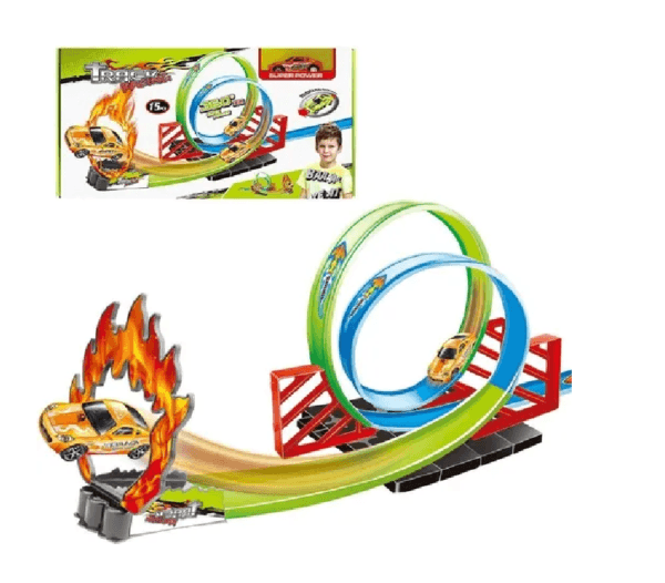 Pista De Carro Juego De Carrera Fuego 15 Pcs 228 PAGO CONTRAENTREGA